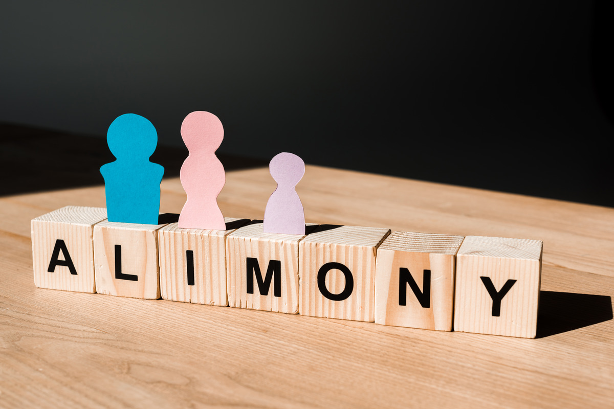 Wooden Blocks with Alimony Lettering representing Spousal Support