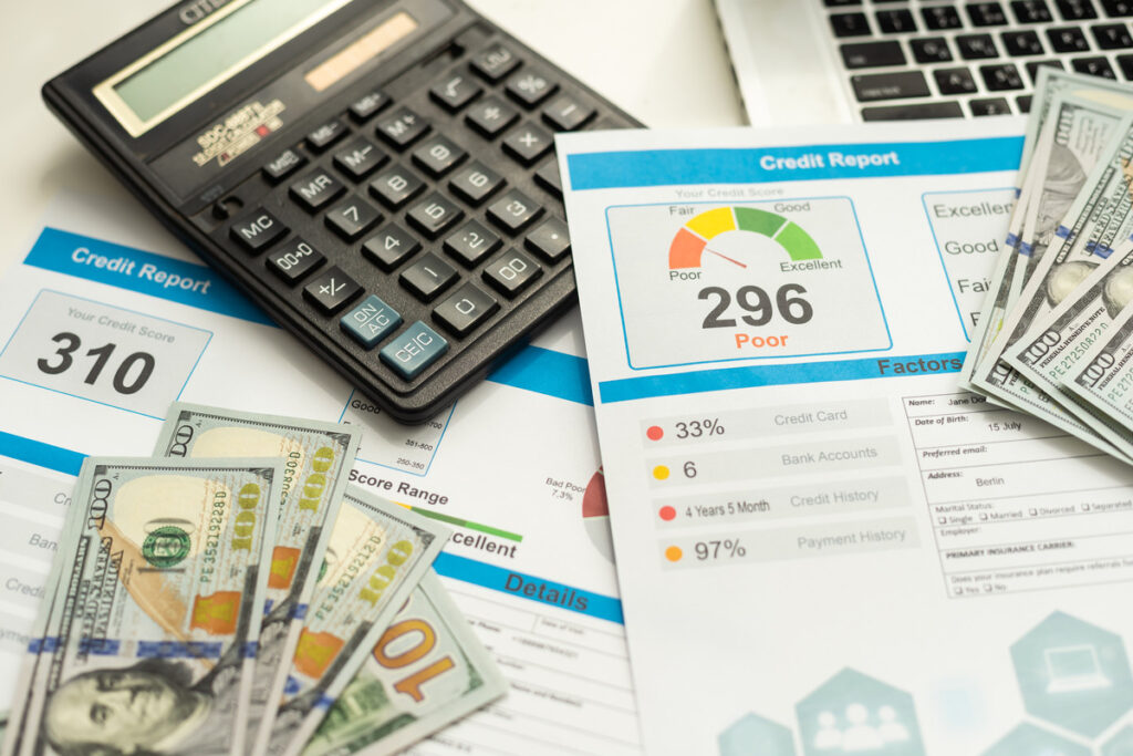 A man holding a positive credit report