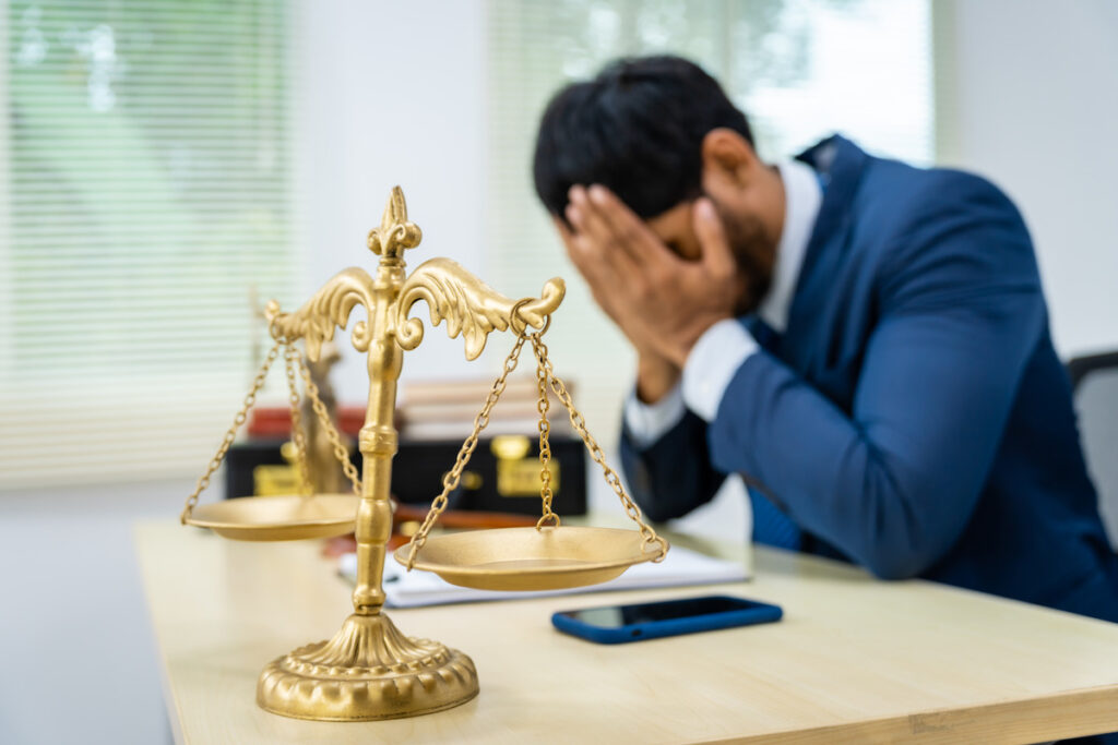 A client after losing a defamation case